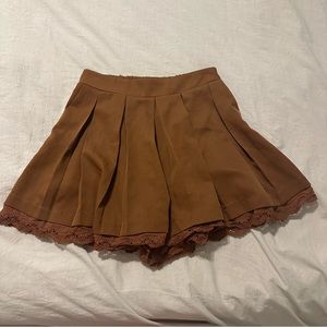 Cider Pleated Skort